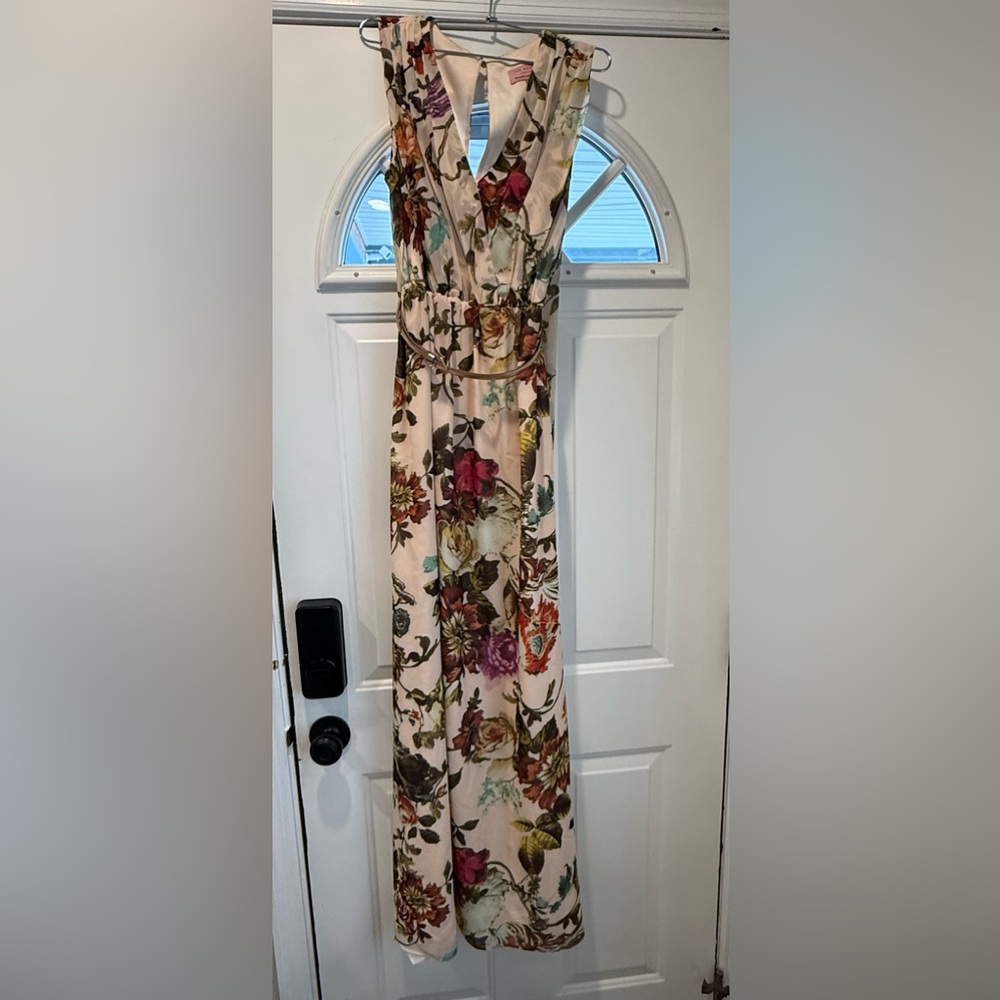 Ted Baker floral printed maxi dress with belt